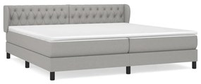 ΚΡΕΒΑΤΙ BOXSPRING ΜΕ ΣΤΡΩΜΑ ΑΝΟΙΧΤΟ ΓΚΡΙ 200X200 ΕΚ. ΥΦΑΣΜΑΤΙΝΟ 3126509