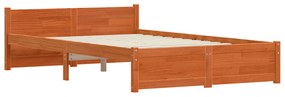 vidaXL Σκελετός Κρεβατιού Καφέ κεριού 120 x 200 cm Μασίφ ξύλο πεύκου
