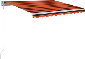 vidaXL Ηλεκτρική τέντα με LED και αισθητήρα 3,5 x 2,5 m