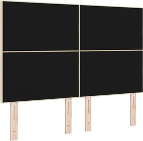 vidaXL Κεφαλάρι με κεφαλάρι Κρεμ 144 cm Τεχνητό Δέρμα