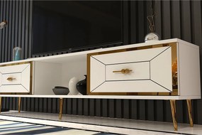 Stewehome Έπιπλο τηλεόρασης με ντουλάπι σε μοντέρνο στιλ 150x29x40 cm