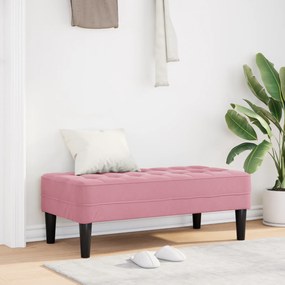 vidaXL Παγκάκι Ροζ 113x57x39 εκ. Βελούδο