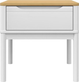 vidaXL Τραπεζάκι FLORO Λευκό 55x55x54 εκ από Μασίφ Ξύλο Πεύκου