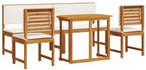 vidaXL Σετ Μπιστρό Κήπου 5 pcs Καφέ Μασίφ ξύλο ακακίας