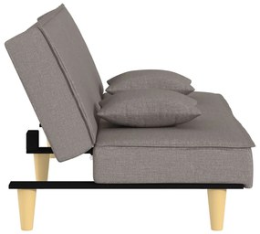 vidaXL Καναπές Κρεβάτι Taupe Υφασμάτινος