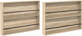 vidaXL Ράφι Περιοδικών με ράφι 2 pcs Δρύς Sonoma 100 x 12 x 70 εκ