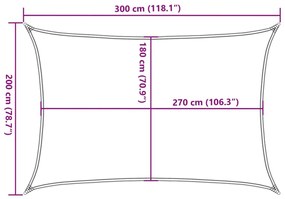 Πανί Σκίασης Μπλε 2 x 3 μ. 160 γρ./μ² από HDPE - Μπλε