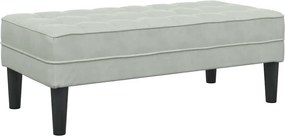 vidaXL Σετ Καναπέ με μαξιλάρι 2 pcs Ανοιχτό γκρι Πολυεστέρας