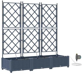 vidaXL Ζαρντινιέρες κήπου Γκρι 120 x 40 x 126 cm Ατσάλι