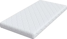 vidaXL Στρώμα Λευκό 80 x 160 cm Ζακάρ ύφασμα