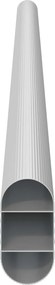 vidaXL Ράβδος Ντουλάπας 12 pcs Ασημί 464 x 15 x 29 mm