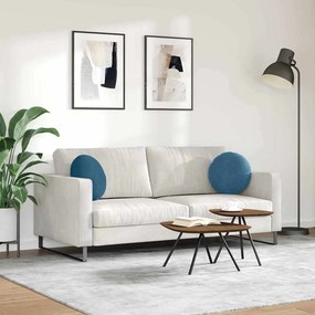 vidaXL Μαξιλάρια καθισμάτων 2 pcs Μπλε Ø 40 x 13 εκ. Βελούδο