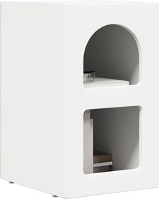 vidaXL Κομοδίνο 2 pcs Λευκό 29,5 x 33,5 x 50 εκ Επεξεργασμένο ξύλο