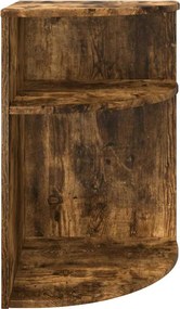 vidaXL End Table Καπνιστό Δρύς 39,7 x 39,7 x 60 εκ Επεξεργασμένο ξύλο