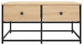vidaXL Τραπεζάκι Σαλονιού Sonoma Δρυς 80x80x40 εκ. Επεξεργασμένο Ξύλο
