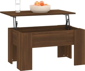vidaXL Τραπεζάκι Σαλονιού Καφέ Δρυς 79x49x41 εκ. Επεξεργασμένο Ξύλο