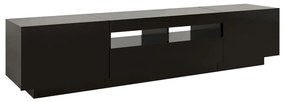 vidaXL Έπιπλο Τηλεόρασης με LED Μαύρο 180 x 35 x 40 εκ.