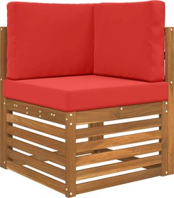 vidaXL Μαξιλάρι Καναπέ Εξωτερικού Χώρου 3 pcs Κόκκινο Πολυεστέρας