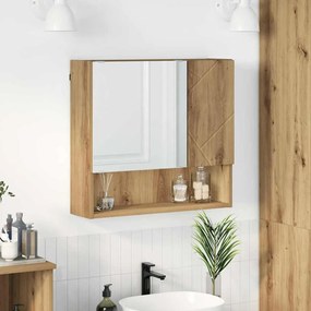 vidaXL Ντουλάπα Καθρέφτη με ράφι με πόρτα artisan δρυς 59 x 17 x 55 cm