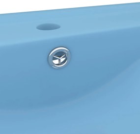 vidaXL Νιπτήρας με Οπή Βρύσης Γαλάζιο Ματ 60 x 46 εκ. Κεραμικός