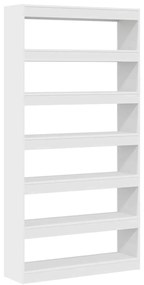 vidaXL Βιβλιοθήκη Λευκό 100 x 30 x 198 εκ. Επεξεργασμένο ξύλο