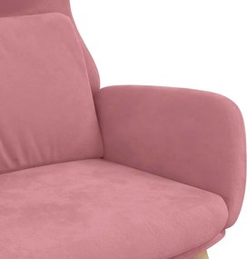 vidaXL Πολυθρόνα Relax Ροζ Βελούδινη
