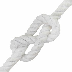 vidaXL Κωτόσχοινo 10 mm 250 m Λευκό 100% Βαμβάκι