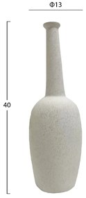 ΕΠΙΤΡΑΠΕΖΙΟ ΚΕΡΑΜΙΚΟ ΔΙΑΚΟΣΜΗΤΙΚΟ ELENDIL HM4591.01 ΥΠΟΛΕΥΚΟ ΚΡΥΣΤΑΛΛΙΚΟ Φ12x39.5Υεκ
