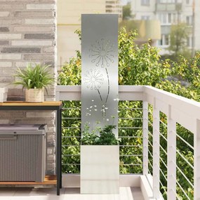 vidaXL Οθόνη Ιδιωτικότητας Κήπου Ασημί 32 x 32 x 150 εκ