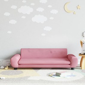 Καναπές Παιδικός Ροζ 100 x 54 x 33 εκ. από Βελούδο