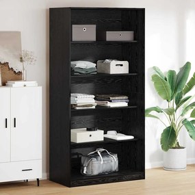 vidaXL Ντουλάπι Μαύρη Οξυά 100 x 50 x 200 εκ Επεξεργασμένο ξύλο