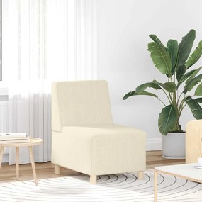 vidaXL Μοναδικός Καναπές χωρίς Χερούλια Κρεμ 55 x 74 x 82 εκ. Βελούδο