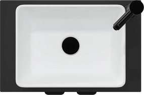 vidaXL Ντουλάπα Νιπτήρα Mπάνιου Μαύρο 54 x 35 x 100 cm
