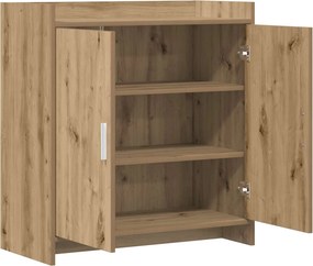 vidaXL Πλαϊνό γραφείο Artisan Δρυς 72 x 36 x 80 εκ. Επεξεργασμένο Ξύλο