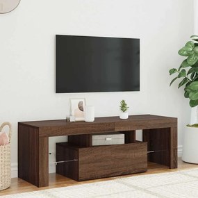 vidaXL Έπιπλο Τηλεόρασης με LED Καφέ Δρυς 120x35x40 εκ.