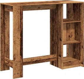 vidaXL Τραπέζι Μπαρ με Ράγες 124x46x103,5 εκ. Επεξεργ. Ξύλο