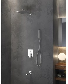 Karag DELOS Chrome Σετ Μπαταρίας Εντοιχισμού Ντους Χρωμέ PVC Plastic, Κράμα Ορειχάλκου CFT205