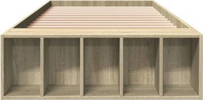vidaXL Πλαίσιο Κρεβατιού Sonoma Δρυς 100x200 εκ. Επεξεργασμένο Ξύλο