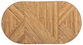 ΤΡΑΠΕΖΙ ΣΑΛΟΝΙΟΥ GATSBY ΟΒΑΛ TOP HM9870 RATTAN ΧΡΩΜΑ ΦΥΣΙΚΟ 110x59x39Υεκ.