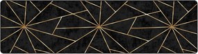 vidaXL Χαλί Πλενόμενο Μαύρο και Χρυσό 80x300 εκ.