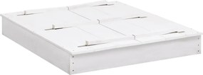 vidaXL Αμμοδόχος Λευκή 95 x 90 x 15 εκ. από Ξύλο Ελάτης