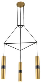Φωτιστικό Οροφής Τρίφωτο Aca Da Vinci HM853P56BR Gold