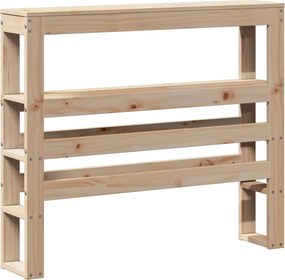 vidaXL Κεφαλάρι με Ράφια 75 εκ. από Μασίφ Ξύλο Πεύκου