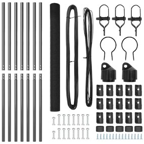 vidaXL Στύλος Περιφράξεων Γκρι 10 x 1,6 μ (16 x 16 χιλιοστά πλέγμα)