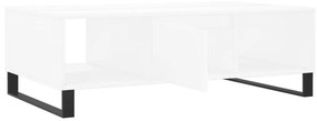 Τραπεζάκι Σαλονιού Λευκό 104x60x35 εκ. από Επεξεργασμένο Ξύλο - Λευκό