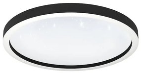 Eglo Montemorelos-Z Κλασική Μεταλλική Πλαφονιέρα Οροφής με Ενσωματωμένο LED σε Μαύρο χρώμα 57cm 900412