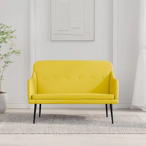vidaXL Πάγκος Ανοιχτό Κίτρινο 110x76x80 εκ. Υφασμάτινος