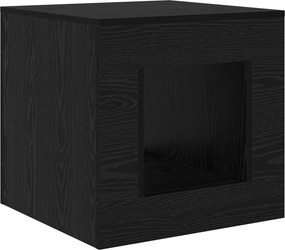 vidaXL Coffee Table Μαύρη Δρυς 51.5 x 50 x 50 cm Engineered Wood