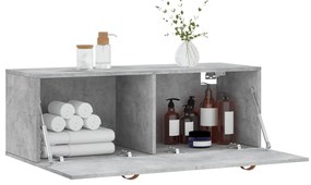 vidaXL Ντουλάπι Τοίχου Γκρι Σκυρ. 100x36,5x35 εκ. Επεξεργασμένο Ξύλο