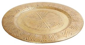 Διακοσμητικός Δίσκος Με Ανάγλυφο LAK505 Φ50cm Gold Espiel Aluminium